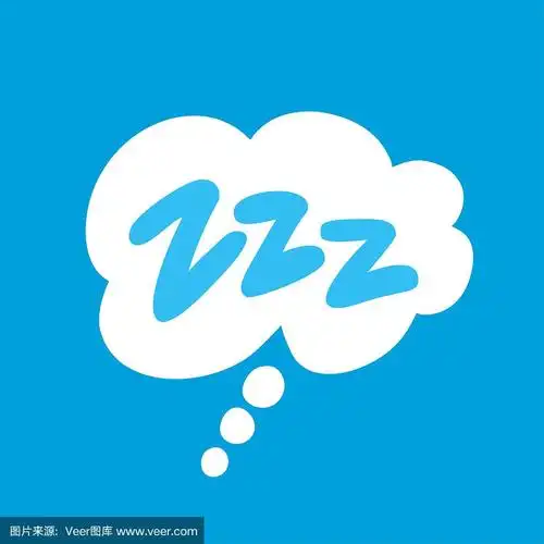 漫画泡沫打鼾声.睡觉矢量图标.