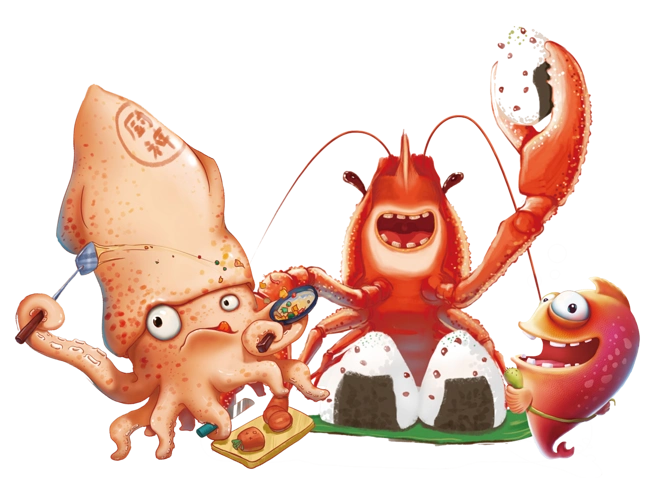 卡通海鲜