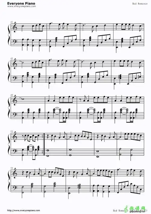 romance _bad romance lady gaga-bad romance 简谱_bad romance lady