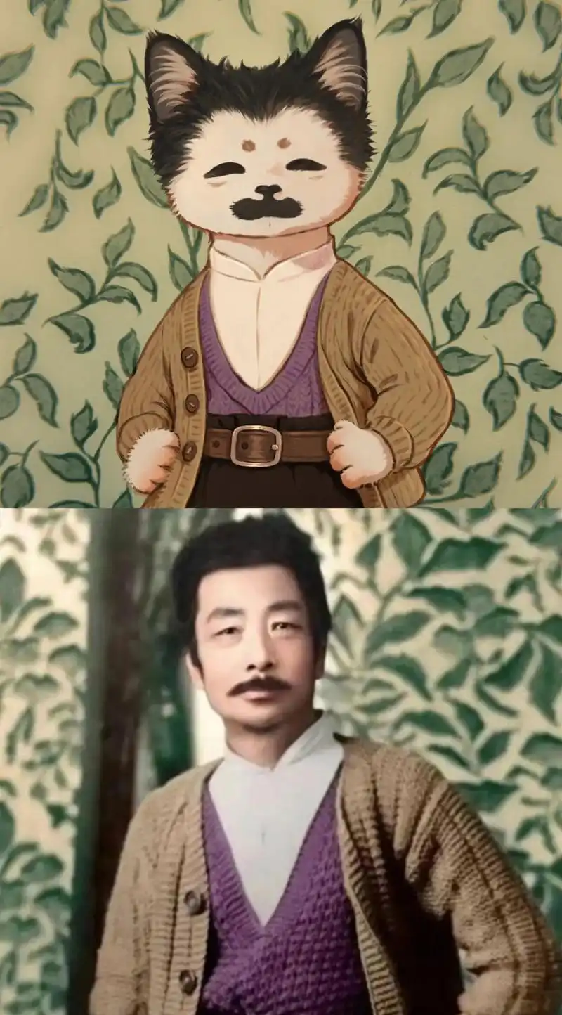 先生千古.#画画 #猫咪 #拟人 #手绘 #神奇动物在抖音 - 抖音