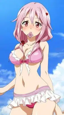 罪恶王冠 祈妹 动漫 妹子 粉色 二次元萌萌哒 唯美 泳装