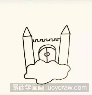 儿童画空中城堡步骤教程