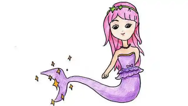 少儿简笔画:美人鱼