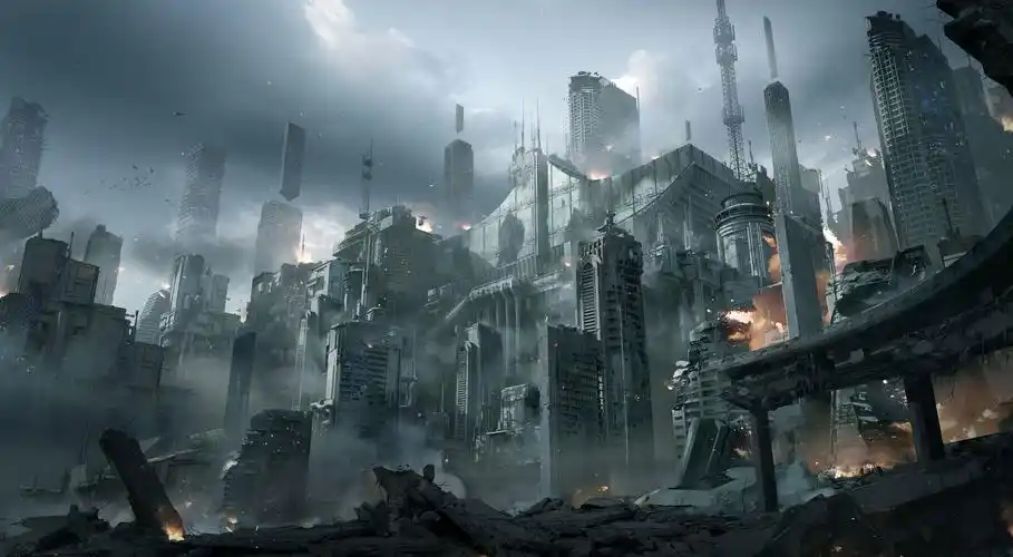 废墟-科幻场景原创作品-触站