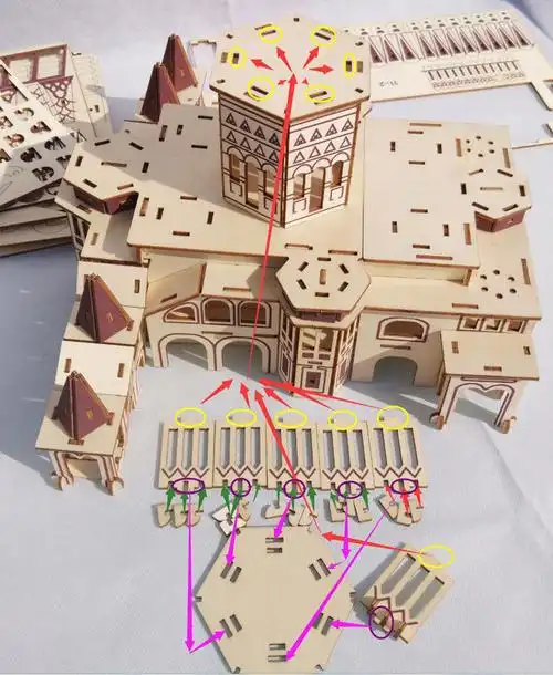 jg俄罗斯古堡 /激光切割/diy益智玩具/立体拼图/木制仿真模型批发