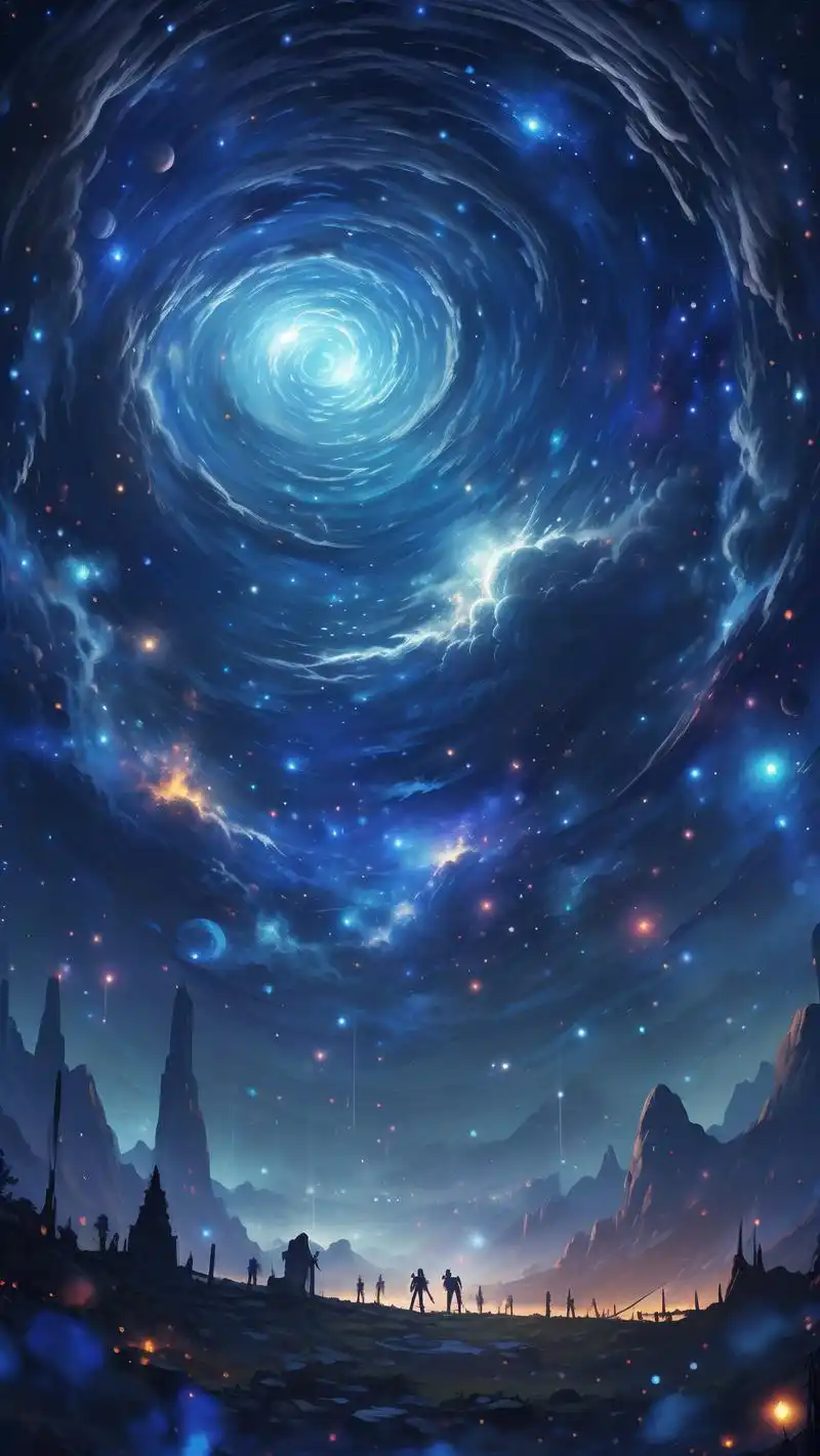 宝宝们,这次给大家带来的是超级梦幻的蓝色星空壁纸哦～90 每一张都