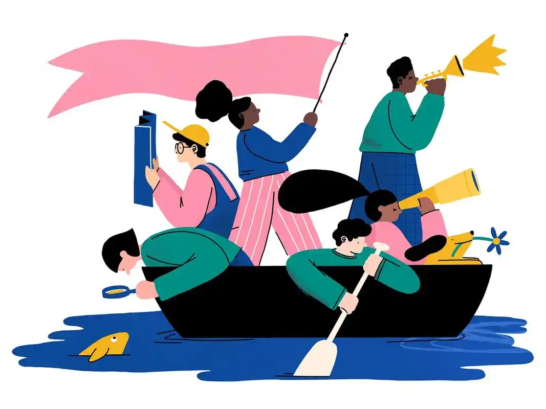 一组人物扁平化风格#插画分享 #procreate绘画 #插 - 抖音