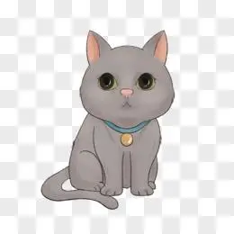 可爱卡通蓝猫猫咪素材