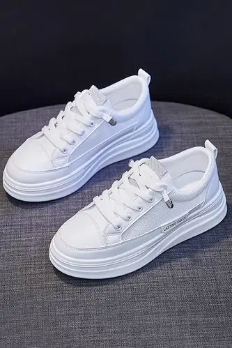 小白鞋女鞋子2021年新款夏季网面透气薄款百搭爆款厚底休闲鞋