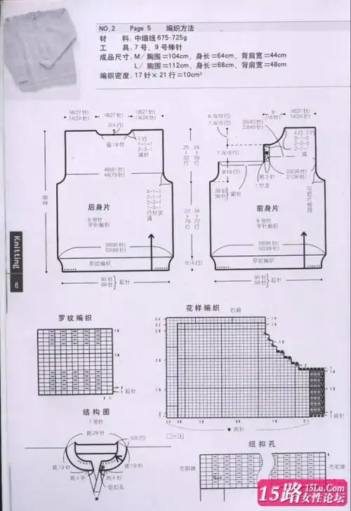 最全的男士毛衣编织教程(有40件全部有图解)