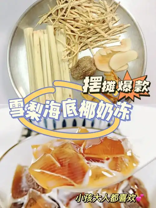 敲简单夏天摆摊爆款雪梨海底椰冻
