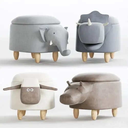 当前位置:3d模型 椅凳 床榻/凳子 北欧儿童动物坐椅