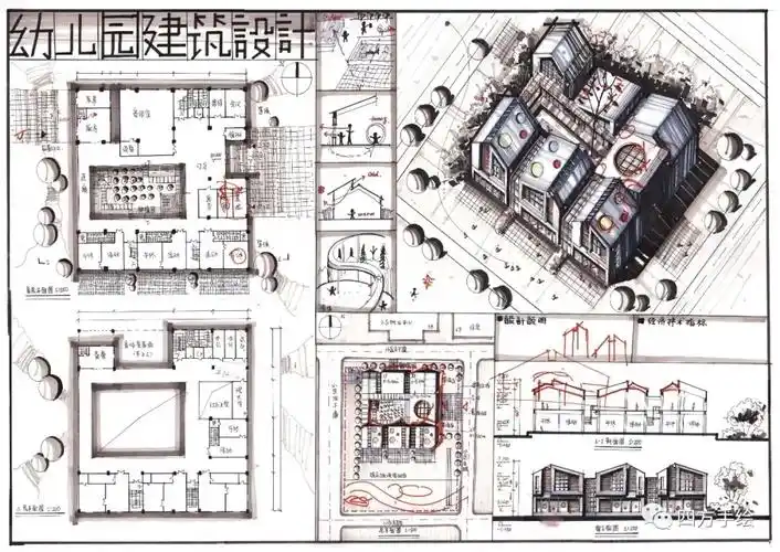 建筑九宫格四