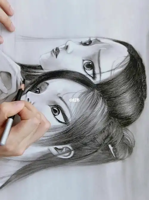 青蛇劫起小白小青素描手绘