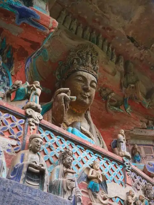 大足石刻宝顶山②刻在山崖上的清明上河图