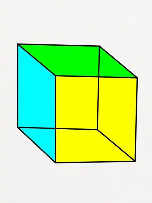 立体正方形简笔画