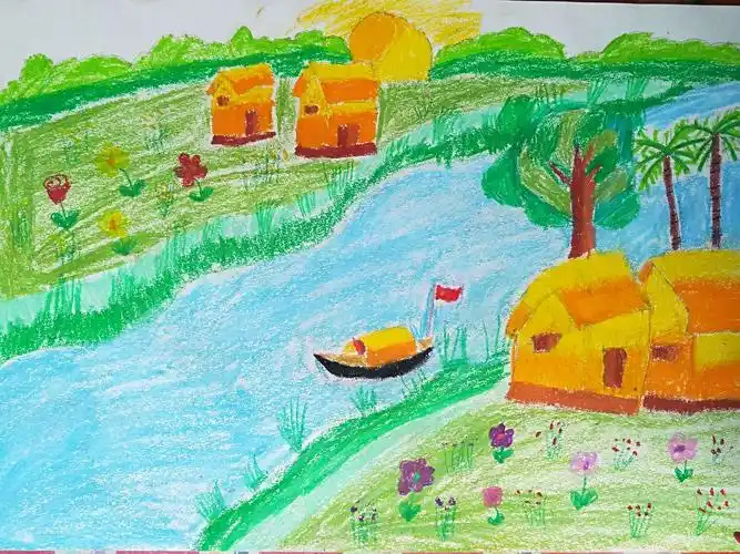 儿童画班主题创意美术《走进春天》(一)