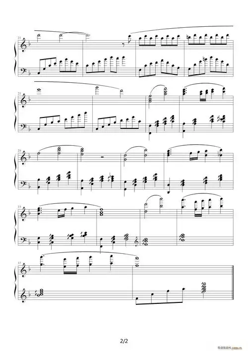 外国儿童歌曲钢琴曲集111首(089飞越彩虹) f调