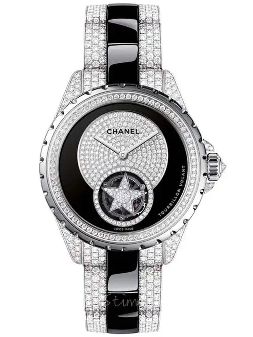 chanel香奈儿j12 浮动式陀飞轮腕表h4355