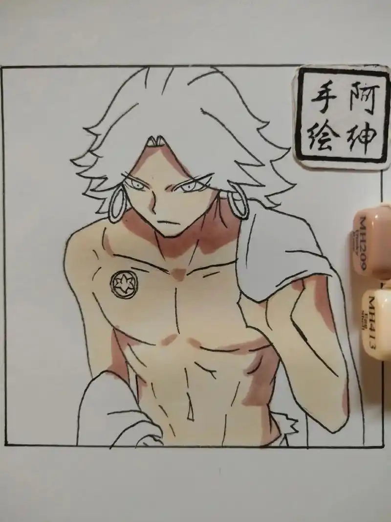 手绘 #临摹 #刺客伍六七 #赤牙 #画渣日常 - 抖音
