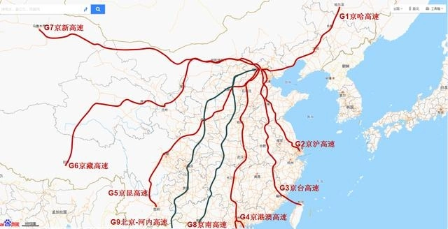 g1-g7高速公路已经有,g8,g9高速公路应该怎么规划?