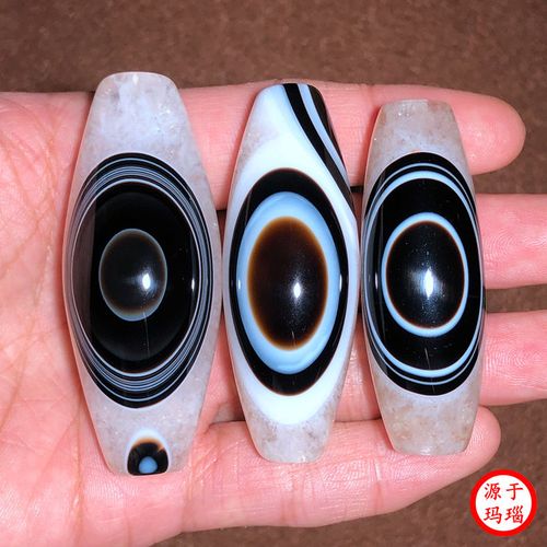 天然黑色爆晶天眼玛瑙天珠勒子散珠单颗桶珠玛瑙项链吊坠手链手串