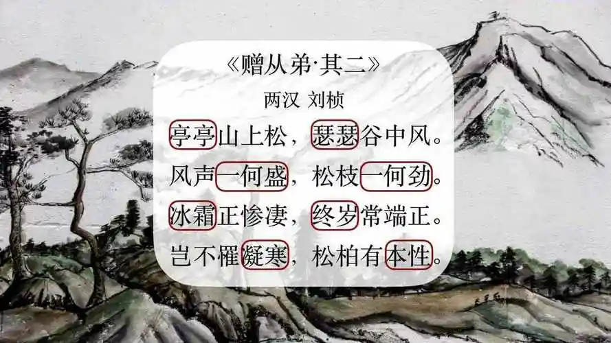 古诗赏析|记忆《赠从弟 其二》刘桢 写作范文 #写作技巧