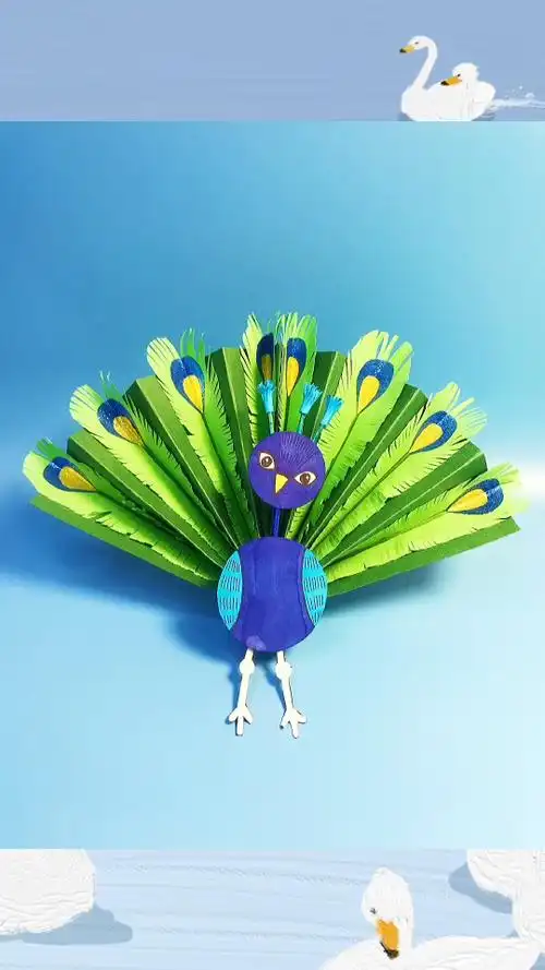 手工孔雀开屏,学起来!