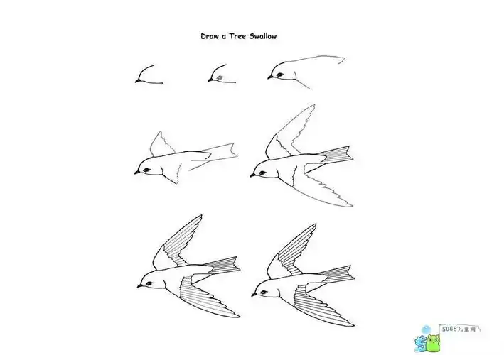 教小朋友画小燕子简笔画