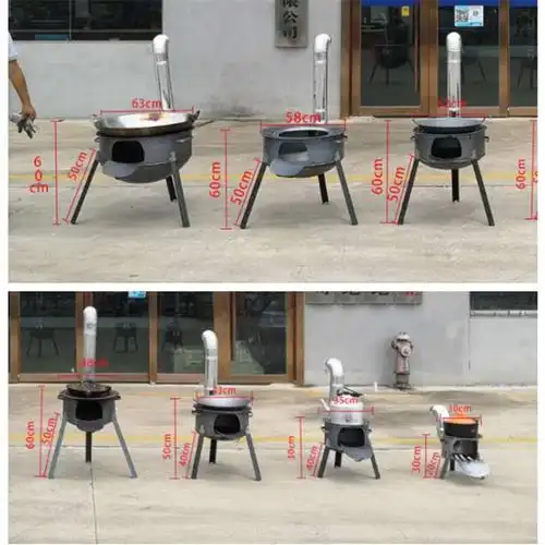 柴火灶农村家用户外猛火节能便携野外木柴火炉子老式室内做饭锅台