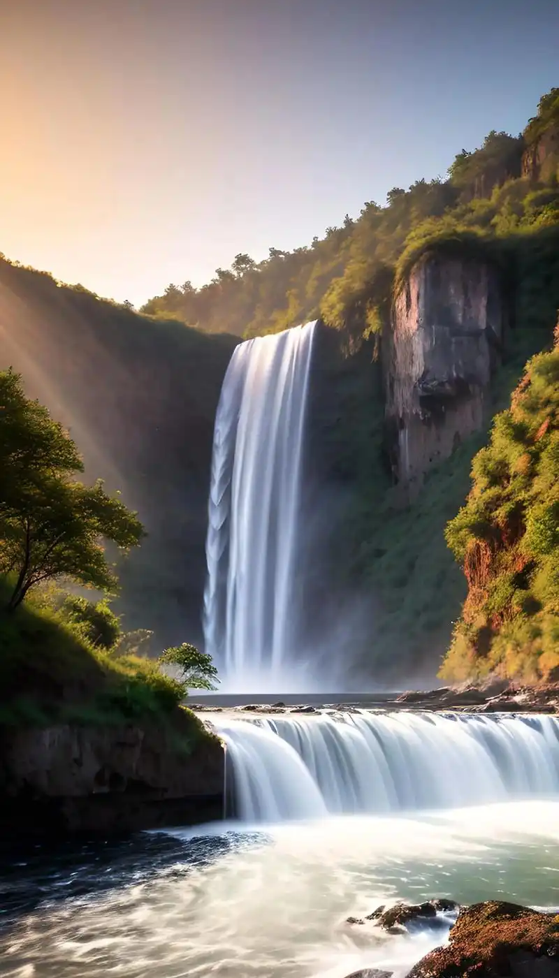奇峰峭壁,瀑布溪流,高山草甸,云海日出.##大山深处自然美山 - 抖音