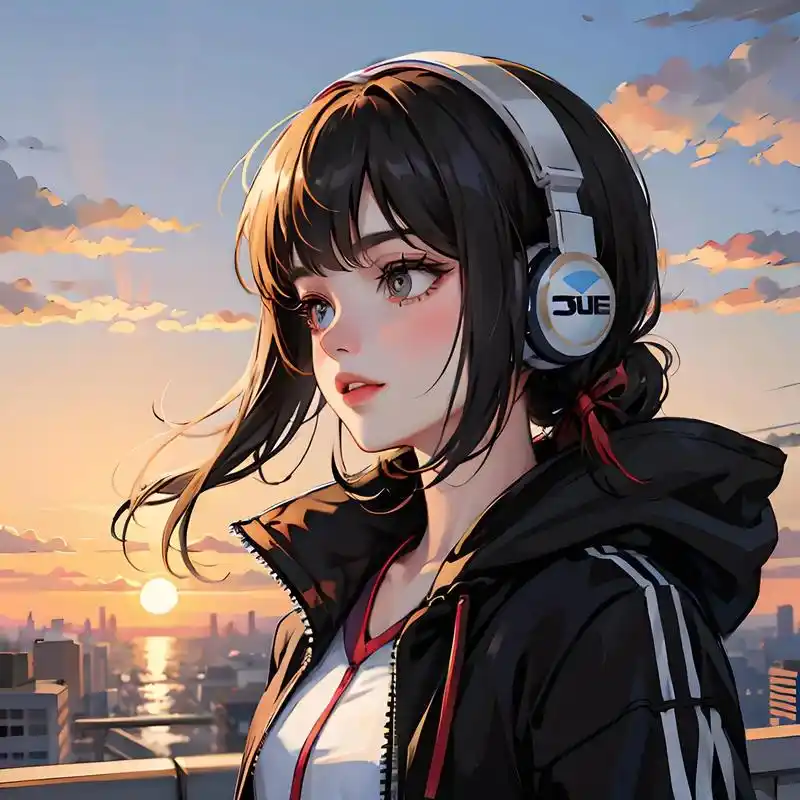 戴耳机的女孩.#ai创作  屏蔽力是一个人最高级的自律 #二 - 抖音