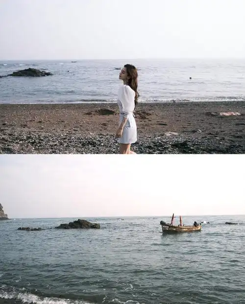 曝光一组海景写真,海风轻轻吹拂,心情和发丝一同飞扬