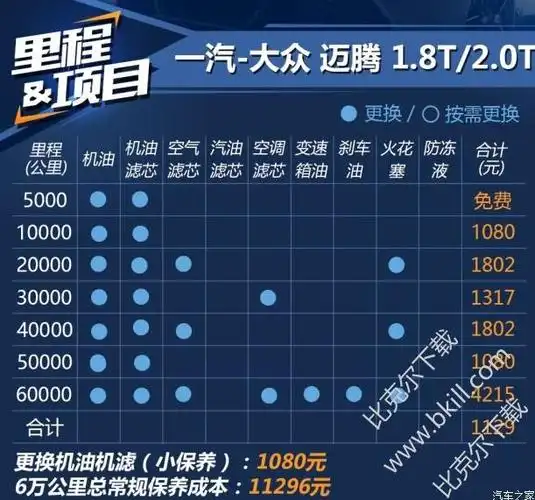 一汽大众迈腾保养手册 pdf版