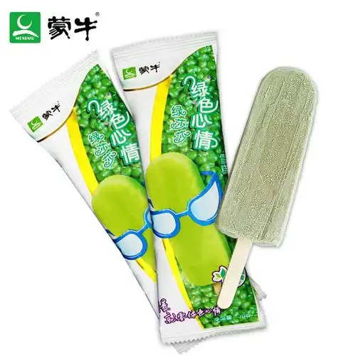 蒙牛绿色心情冰淇淋绿豆雪糕木糖醇棒冰夏日解暑70g*5支宁派冷饮