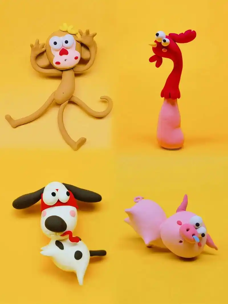 粘土十二生肖.#超轻粘土手工 #亲子手工 #图文伙伴计划 # - 抖音