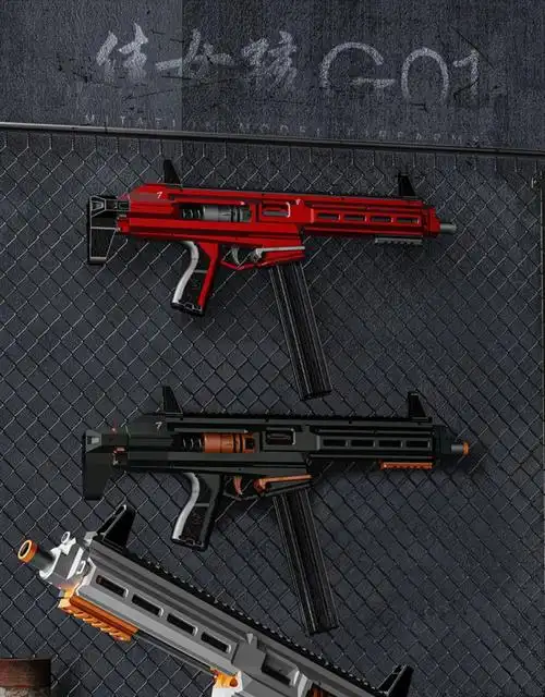 软弹枪手动连发mp5冲锋枪吃鸡装备绝地求生玩具深空灰20软弹弹夹标靶