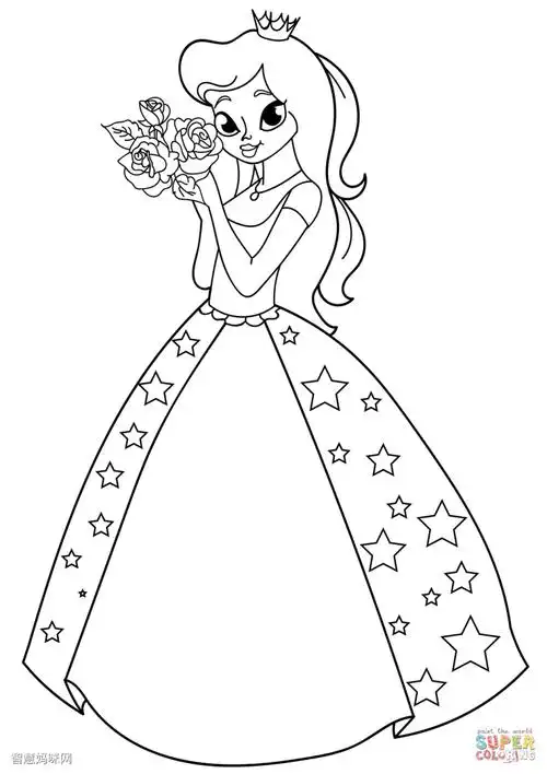 玫瑰公主简笔画图片
