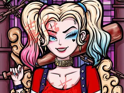 小丑女 哈莉奎茵 国潮风格练习