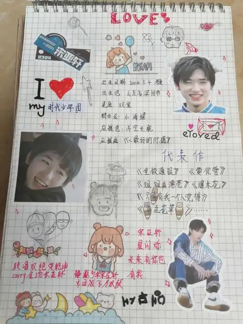 时代少年团手账 宋亚轩 宋亚轩星闪烁 未来有你也有我