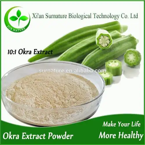 best quality pure natural okra extract extract powder, okra seed