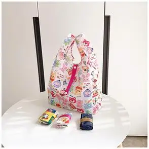 日系卡通迷你购物袋手提袋环保折叠超轻便携可爱小饭盒包手拎水洗