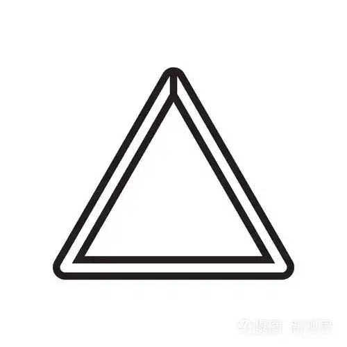 三角形图标矢量符号和符号在白色背景下被隔离, 三角形徽标概念