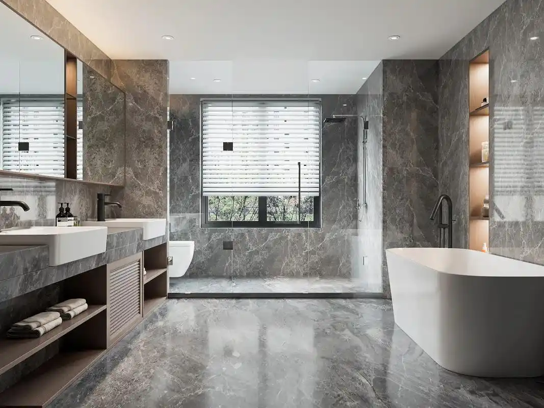 轻奢风卫生间案例.话不多说,直接夸,这几套轻奢风卫生间好看疯 - 抖音