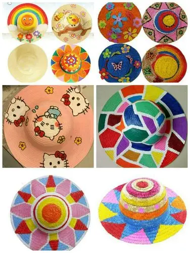 萤火虫艺校手绘草帽diy亲子活动——清凉一夏,和妈妈一起"帽"美如花