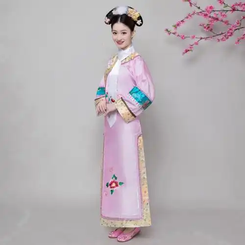 伊必圣清朝服装女古装还珠格格旗服公主宫皇后甄嬛传服饰旗袍大码宫廷