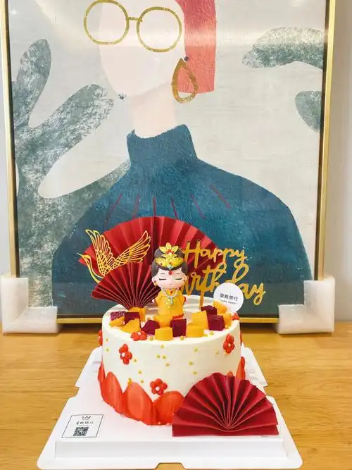 6寸妈妈母亲母后大人红色水果女士生日蛋糕