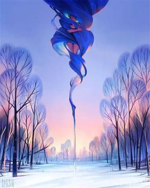 唯美又充满个性!插画师loish 奇幻景观插图