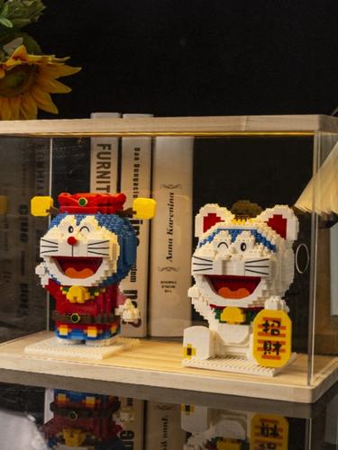 哆啦梦微小颗粒积木拼装男女孩玩具成人3拼图手工益智礼物