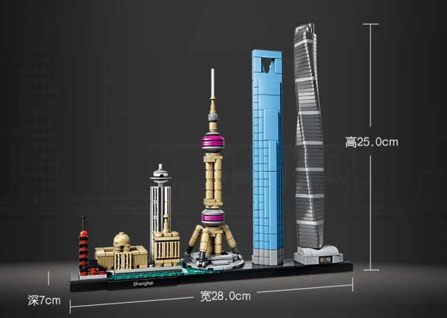 lego乐高建筑系列上海天际线21039